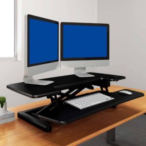 עמדת מחשב ארגונומית מתכווננת (ישבה/עמידה) - מידה גדולה