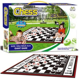משחק לגינה/חצר: שחמט/דמקה ענק - 160x180 ס"מ (כלים שטוחים)
