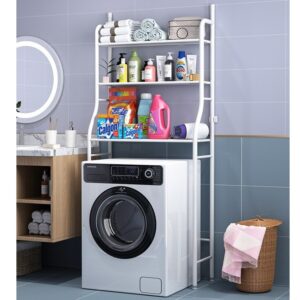 ארגונית יחידת מדפים מעל מכונת הכביסה