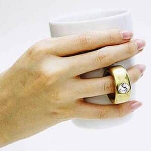 ספל טבעת זהב/כסף עם יהלום