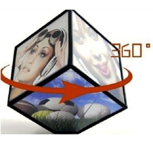 קוביית תמונות מסתובבת אוטומטית (בטריות)