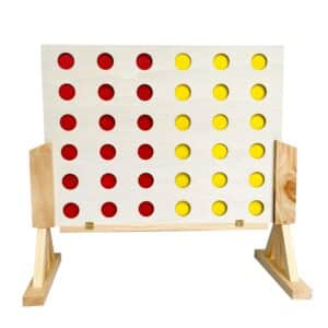 משחק לחצר/גינה: משחק 4 בשורה גדול - עשוי עץ