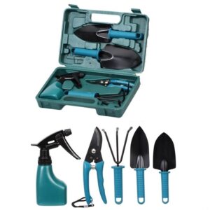 סט מתנה ערכת 5 כלי גינון, במזוודה מפלסטיק
