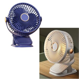 מאוורר קליפס נטען USB בשילוב עם תאורה