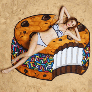 מגבת חוף בעיצוב קוקילידה (סנדויץ' גלידה עם עוגיות)