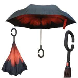 מטריה הפוכה 24 אינץ' - מגוון עיצובים וצבעים