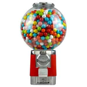 מכונת מסטיקים שולחנית עשויה מתכת וזכוכית – 50 ס"מ