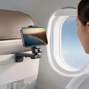 מעמד סמארטפון לטיסה - קומפקטי מתחבר למגש האוכל