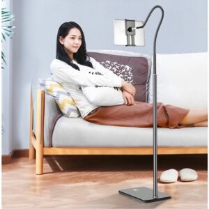 מעמד רצפתי לטאבלט/סמארטפון, עם זרוע ארוכה וגמישה