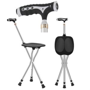 מקל כסא מתקפל טלסקופי, עם תאורה בידית