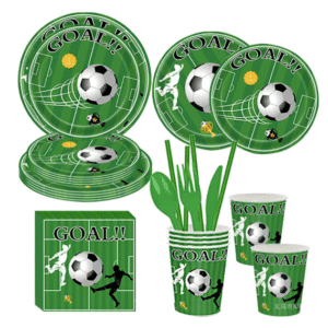 סט 92 כלים חד פעמיים (ל- 10 אורחים) – כדורגל