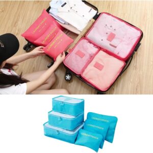 סט 6 ארגוניות למזוודה,לסידור נוח וחיסכון במקום במזוודה