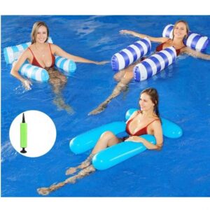 מזרן/ספה רשת עם משענת ראש/גב - לשכיבה/ישיבה בבריכה/ים