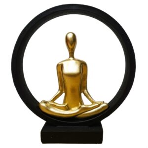 פסל אומנותי “יוגה / מדיטציה” מוזהב