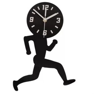 שעון קיר האיש הרץ - סמל למחשבה, תנועה ועשייה מתמדת